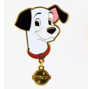 Disney Cats & Dogs Pongo Character Enamel Pin From 101 Dalmatians